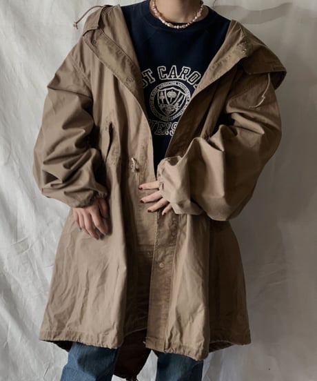 【MEND】 Dyed Beige US Snow Hoodie / 201125-033