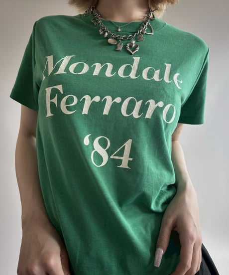 【USED】 RESIZED Made in USA 84's Mondale Ferraro T-Shirt / 250802-008