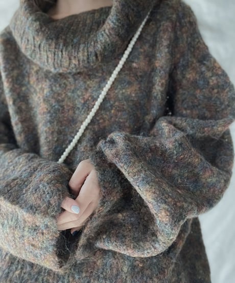 【USED】    Mohair Knit Top④/211216-005