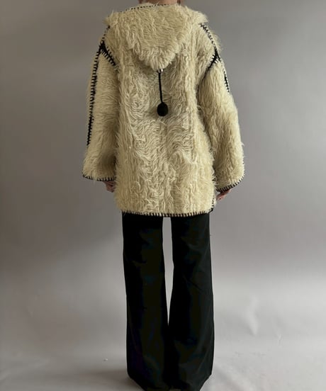 【USED】 Real Fur Piping Design Hooded Jacket/ 260104-010
