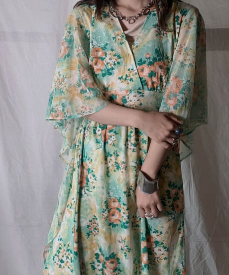 【USED】 Flower Patterned N/S Dress/210630-033