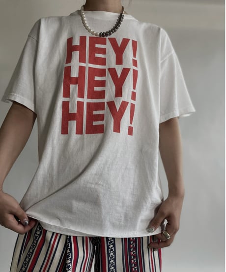 【USED】 Short Sleeved T-shirt "HEY! HEY! HEY!" / 220625-019