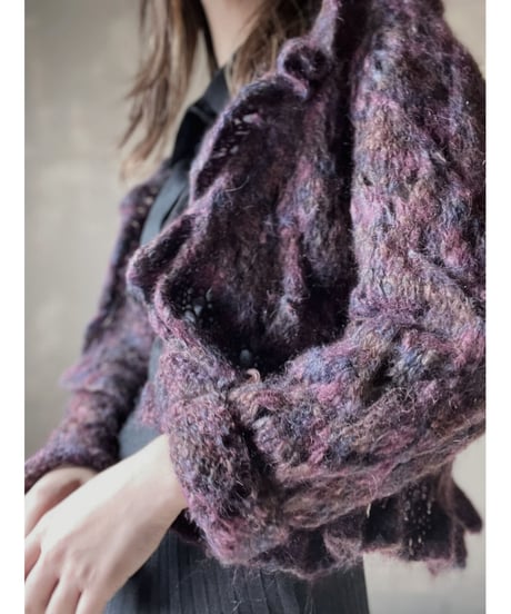 【USED】　Crochet Knit Cardigan/ 220220-040