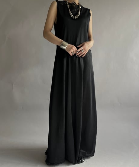 【USED】 Made in ITALY Lace Patterned Sheer N/S One-Piece /241214-006