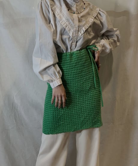 【USED】Crochet Knit Skirt/210217-062