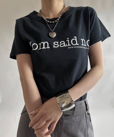 【USED】 RESIZED 00s GILDAN Mom said no. T-Shirt / 250830-013