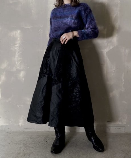【USED】 Leather Flared Skirt / 201121-002