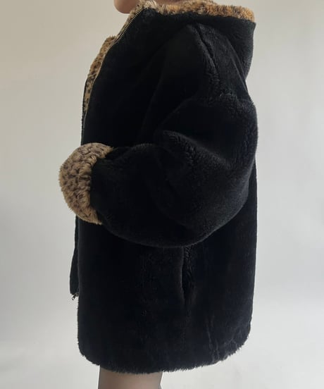 【USED】 Made in USA Fake Fur Hooded Jacket/250125-001