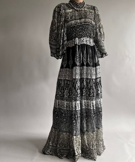 【RE;CIRCLE】 RE Indian Cotton Balloon Sleeved One-piece / 240912-008