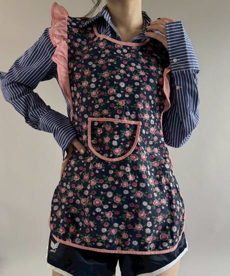【USED】 Flower Pattern Euro Apron / 260321-010