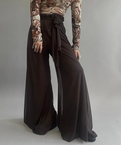 【USED】 Dressbarn Collection Sheer Wide Pants/24302-005