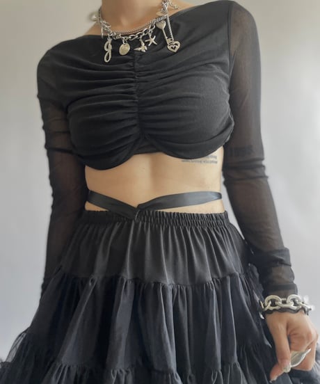 【USED】 Sheer L/S Top /240914-017
