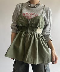 【RE;CIRCLE】 RE ARMY Zip Corset Bustier/ 250508-005