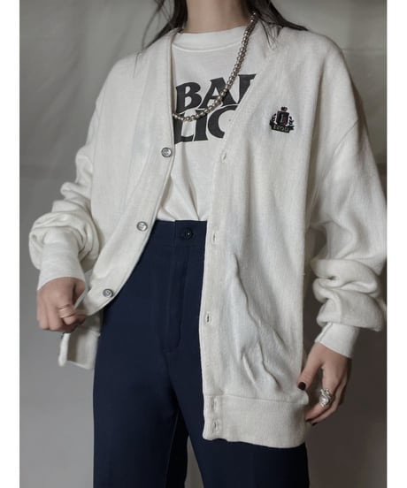 【USED】 LACOSTE Acrylic Knit Cardigan  ⑦ / 220111-008