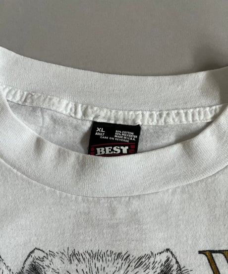 【USED】 Made in USA 90's Screen Stars Vest Dog Westie T-Shirt /240729-063