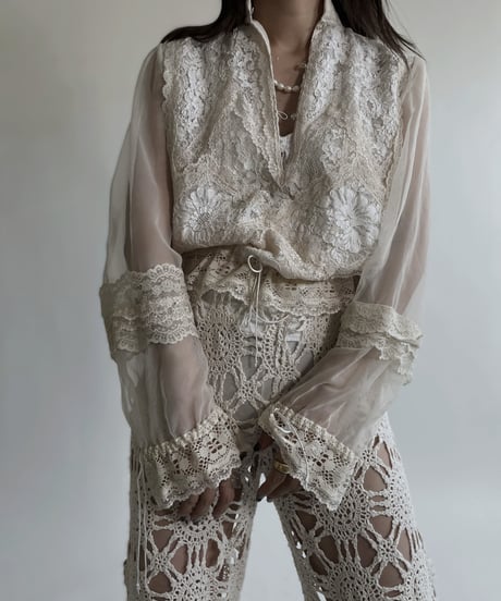 【USED】L/S Lace Blouse / 220427-042
