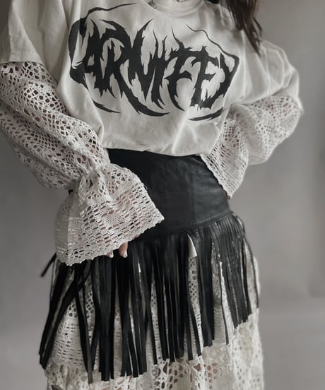 【USED】 Leather Skirt Black / 230304-009