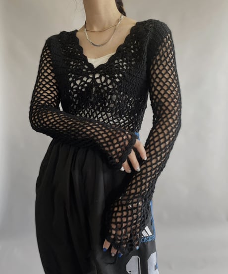 【USED】 Fiorella Knitting Crochet Top / 230325-027