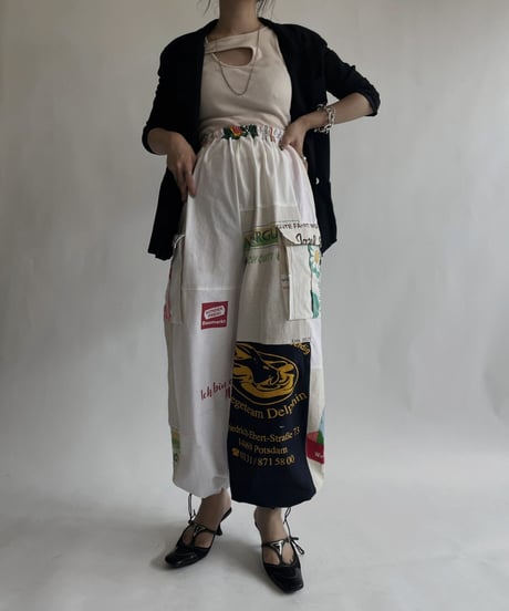 【RE;CIRCLE】 RE Eco-Friendly Bag Draw Cord Pants / 220825-024