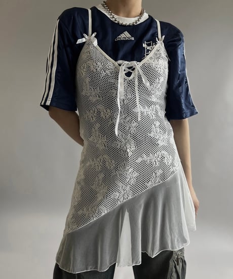 【USED】 Lace Patterned Camisole Top/240706-009