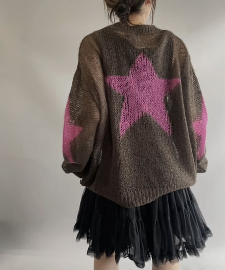 【USED】 MARC JACOBS Star Patterned Mesh Knit Top / 231028-021