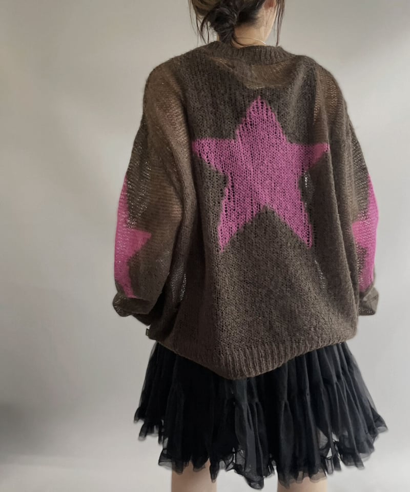 USED】 MARC JACOBS Star Patterned Mesh Knit Top