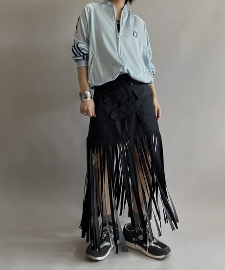 【RE;CIRCLE】 RE Trench Fringe Skirt Navy / 240407-027