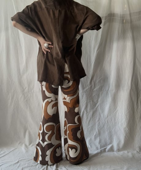【RE;CIRCLE】 RE Antique Curtain Flare Pants①/ 210613-007