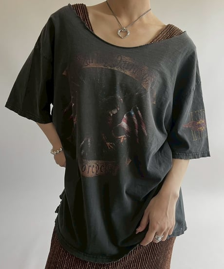 【USED】 Made in USA Harley-Davidson Damage T-Shirt  /250426-012