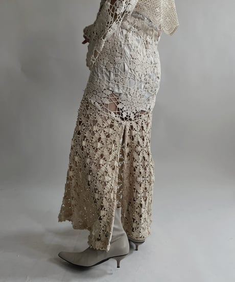 【RE;CIRCLE】 RE Crochet Lace Mermaid Skirt / 220427-013