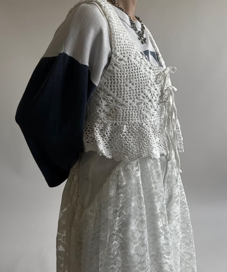 【RE;CIRCLE】RE Crochet Short Vest / 250515-010