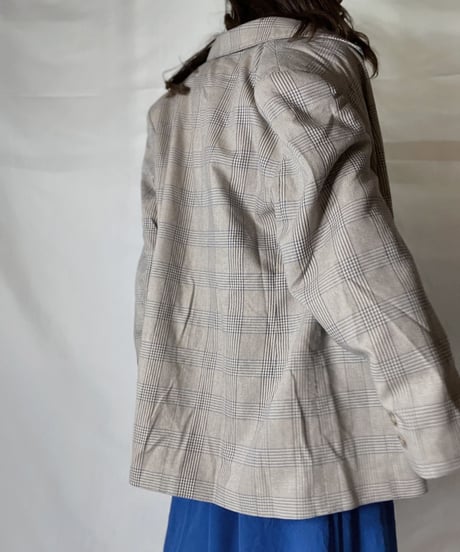 【USED】  Plaid Tailored Jacket/211014-047