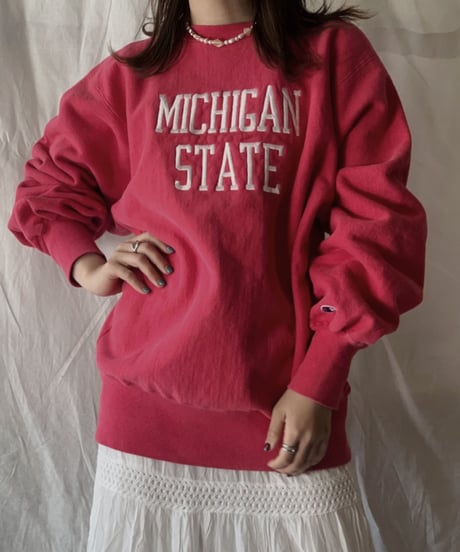 【USED】 90's USA Champion Reverse Weave MICHIGAN ATATE/210324-003