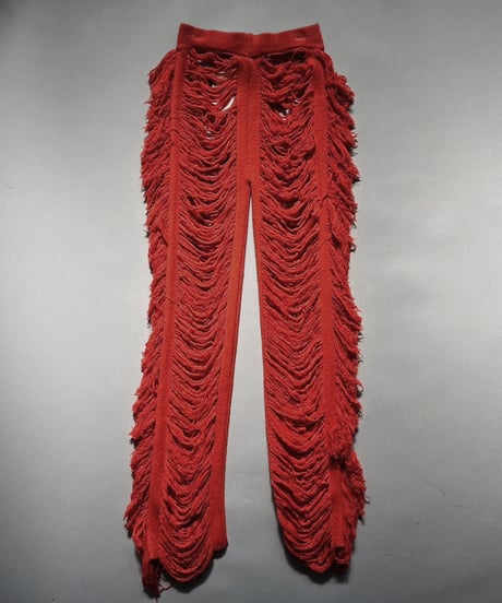 【USED】 My Boo Damage Fringe Knit Pants/240127-003