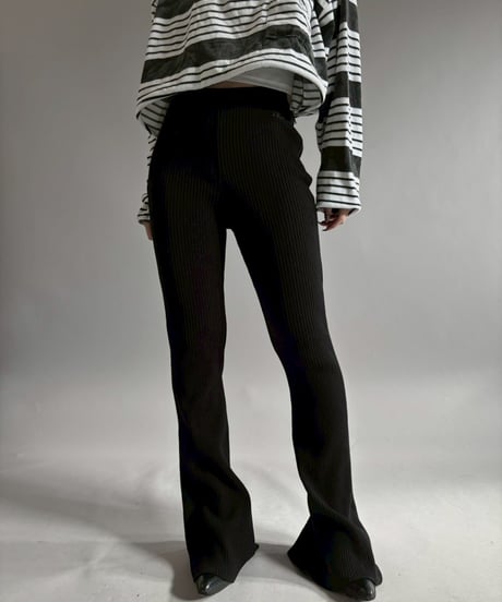 【USED】 Courreges Rib Knit Pants / 260124-007