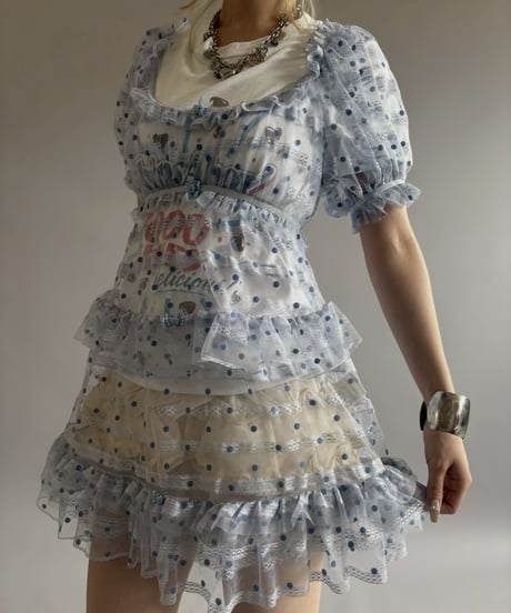 【USED】 Dot Pattern Lace One-Piece / 260613-012