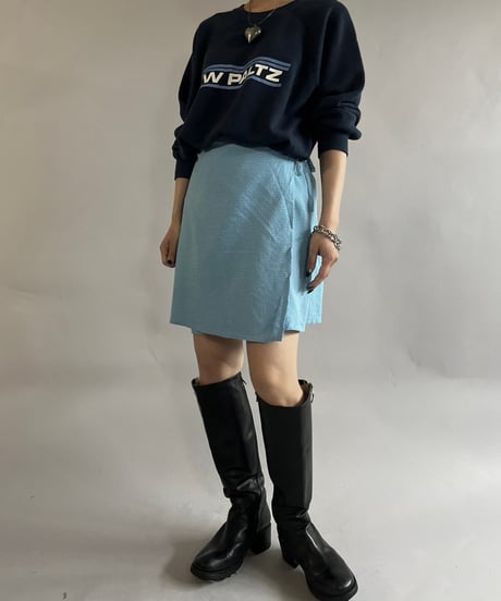 【USED】 Check Patterned Rap Skirt / 241109-021