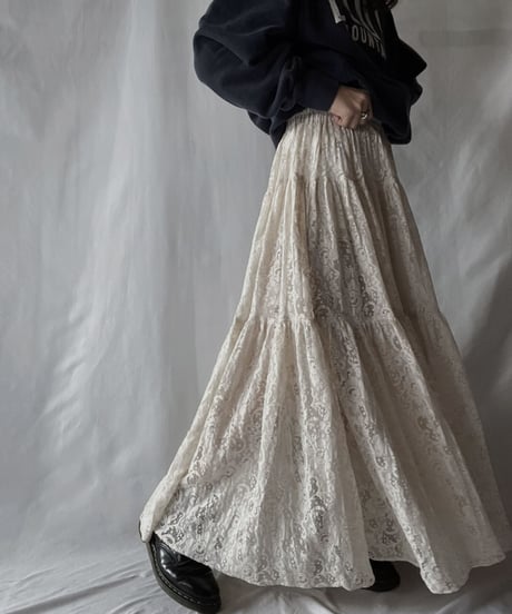 【USED】 Lace Long Skirt/211028-013
