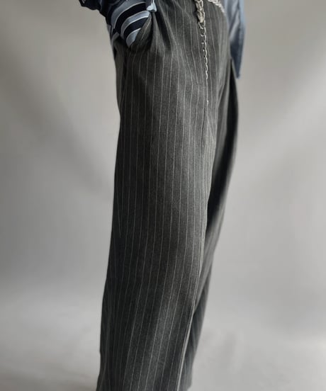 【USED】 Stripe Patterned Slacks Pants / 231104-007