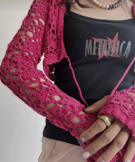 【USED】 Crochet Long Sleeves Cardigan / 220430-013