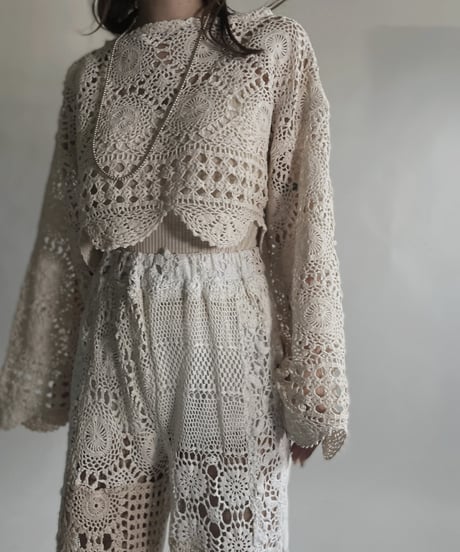 【RE;CIRCLE】 RE Crochet Lace Top / 220623-009