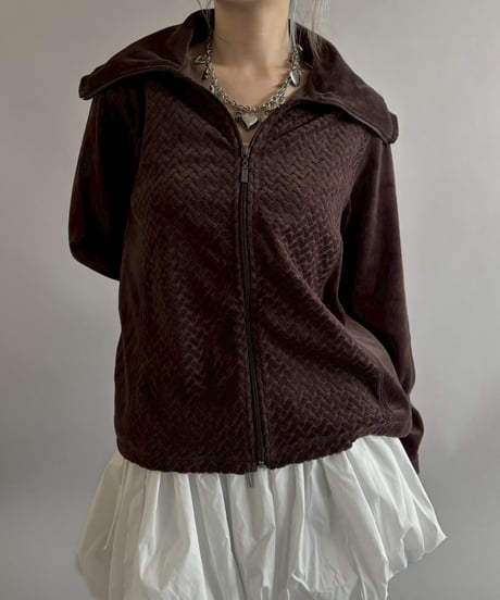 【USED】 Zip-up Velour Jacket/ 260328-016
