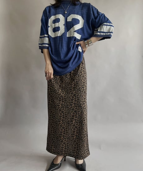 【USED】 UP FRONT Leopard Poly One-piece / 230506-038