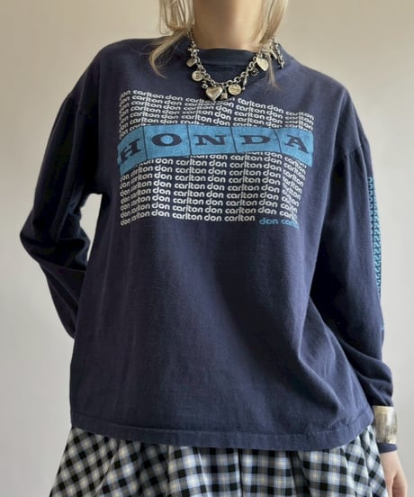 【USED】 Made In USA Hanes HONDA L/S Tee / 260418-009