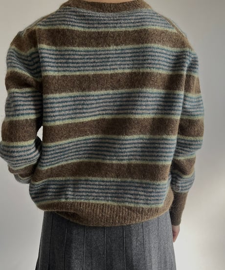 【USED】 Pattern Wool Knit Top /250118-028
