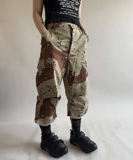 【USED】 Military Camouflage Cut off Shorts  / 250614-002
