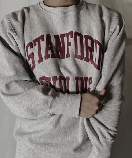 【USED】  90's Champion Reverse Weave Sweat STANFORD CYCLINE/211116-050