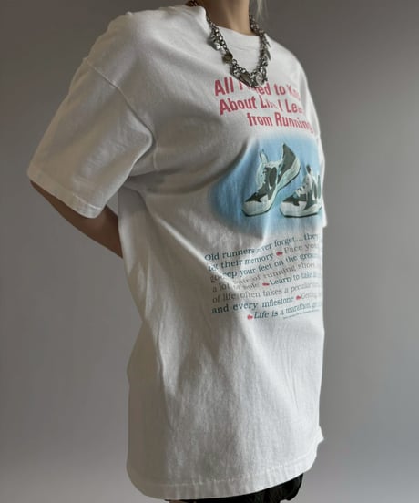 【USED】 Hanes Sneakers Print T-Shirt  / 260622-028