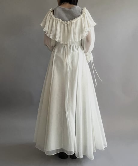 【Mashup Products】 Silk Screen Sheer Long  One-Piece /  240217-003