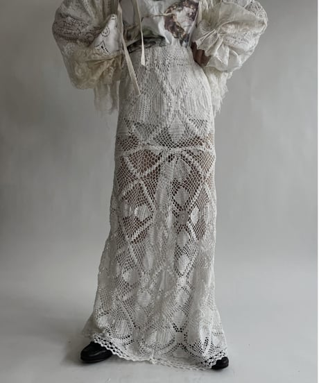 【RE;CIRCLE】 RE Crochet Lace Mermaid Skirt / 220526-024